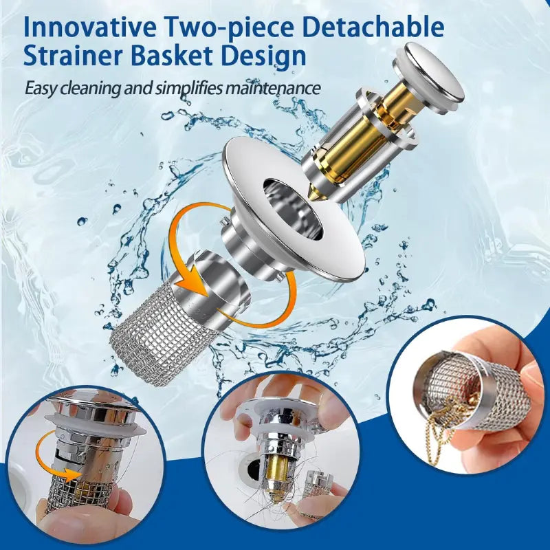 3-in-1 Kitchen & Bathroom Sink Stopper