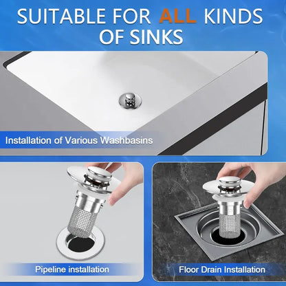 3-in-1 Kitchen & Bathroom Sink Stopper